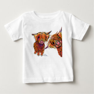 Schottische Kühe im Hochland " LoLLY & Pop " Baby T-shirt