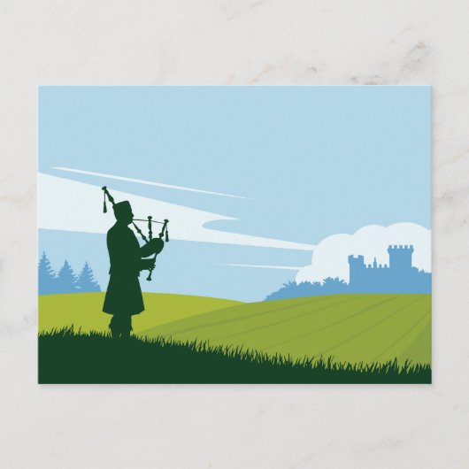 Schottische Landschaft Postkarte (Vorderseite)