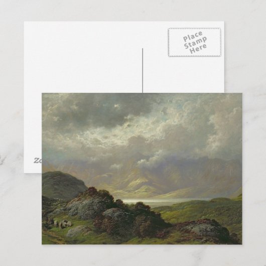 Schottische Landschaft Postkarte (Vorne/Hinten)