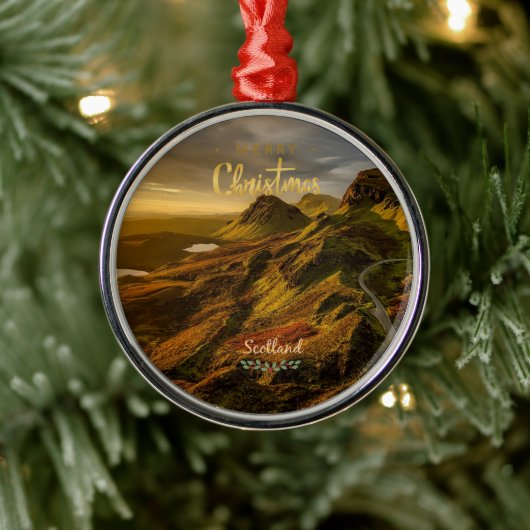 Schottische Landschaft Weihnachten Ornament Aus Metall (Baum)