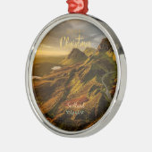 Schottische Landschaft Weihnachten Ornament Aus Metall (Links)