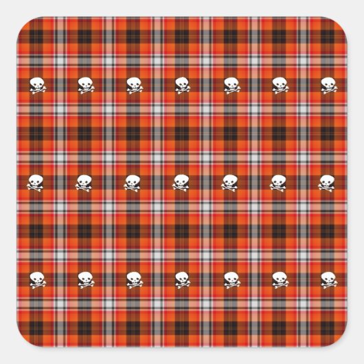 Schottische Möwen karierte Aufkleber (Vorderseite)