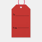 Schottische Möwen karierte Geschenkmarke Geschenkanhänger (Rückseite)