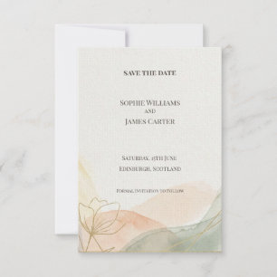 Schottische Pastell-Berg-Hochzeitseinladungskarte Save The Date
