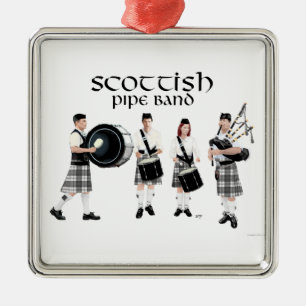 Schottische Pipe Band Ornament Aus Metall