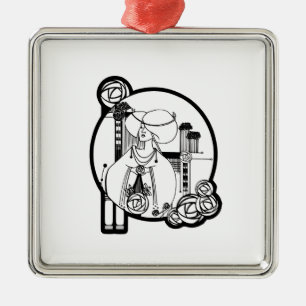 Schottische Rennie Mackintosh inspirierte Dekorati Ornament Aus Metall