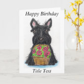 Schottische schottische Rose Geburtstagskartenfreu Karte (Gelbe Blume)