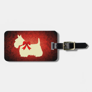 Schottische Silhouette, Granitrot Gepäckanhänger