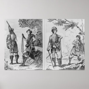 Schottische Soldaten der Highlands und Poster