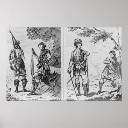 Schottische Soldaten der Highlands und Poster (Vorne)