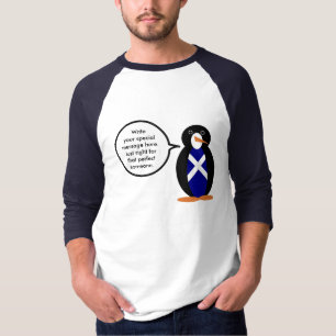 Schottische sprechende Ms. Pinguin Personalisiert T-Shirt