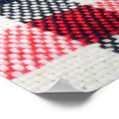 Schottische Stofftextur, quadratischer Stoffhinter Poster (Ecke)