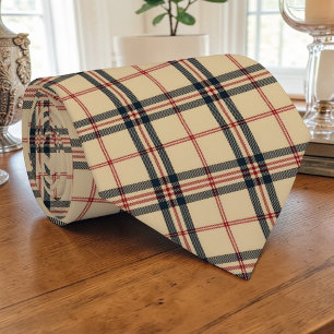 Schottische Tartan-Braun benutzerdefinierte Krawat Krawatte