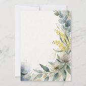 Schottische Tartan Distel Blumen Save the Date Kar (Rückseite)