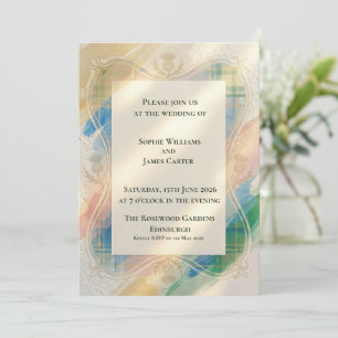 Schottische Tartan-Distel-Hochzeitseinladung   Was Einladung