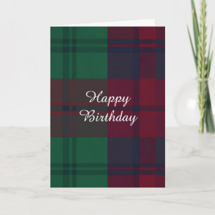 Schottische Tartan-Geburtstagskarte Traditionell Karte