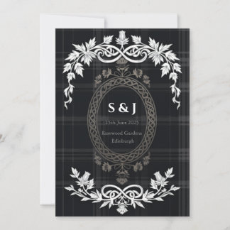 Schottische Tartan-Hochzeitseinladung | Celtic Dis Einladung
