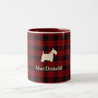 Schottische Tartan Scotty | personalisierte Tasse