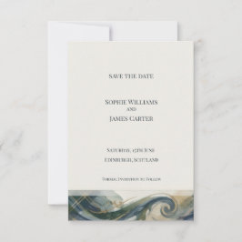 Schottische Tartan-Welle Save-the-Date-Karte Save The Date
