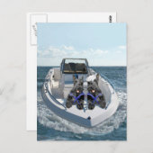 Schottische Terrier auf dem Schiff Postkarte (Vorne/Hinten)