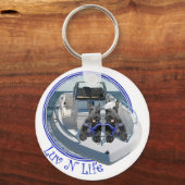 Schottische Terrier auf dem Schiff Schlüsselanhänger (Vorderseite)