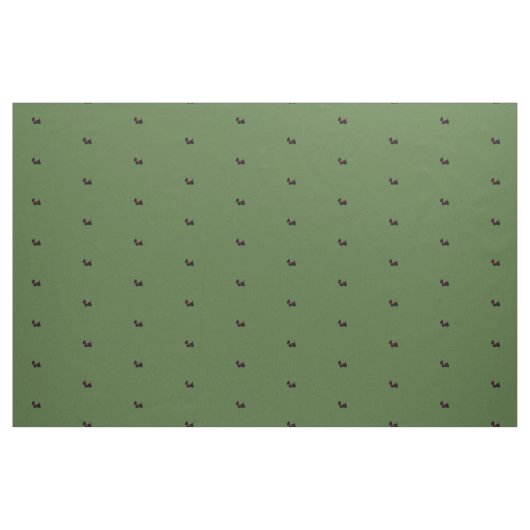 Schottische Terrier auf Grün mit rotem Bogen Stoff (Yard (91,4 cm))