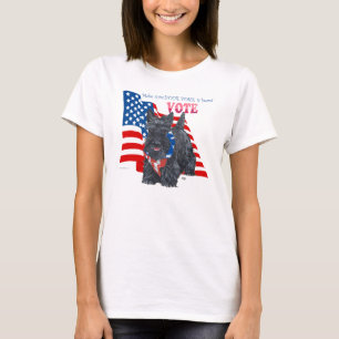 Schottische Terrier bei der Wahlaufforderung T-Shirt