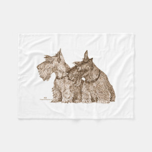Schottische Terrier Fleecedecke