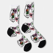 Schottische Terrier-Herzen und grün Socken (Rechts)