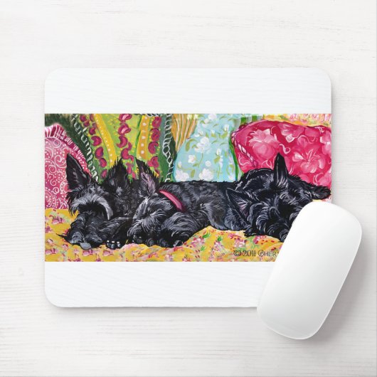 Schottische Terrier-Hütte Mousepad (Mit Mouse)