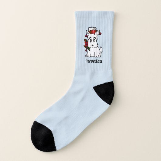 Schottische Terrier Ihre Hintergrund-Farbe Socken (Links - Außen)