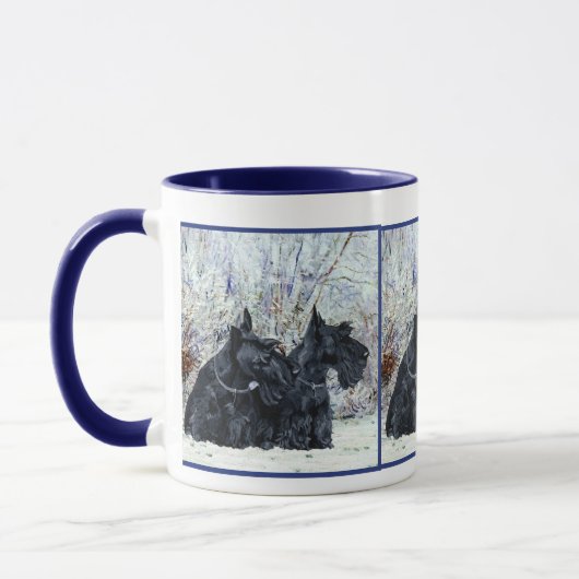Schottische Terrier im Winter Tasse (Links)
