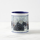 Schottische Terrier im Winter Tasse (Zentrum)