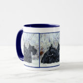 Schottische Terrier im Winter Tasse (Vorderseite Links)