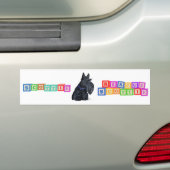 Schottische Terrier in einem blauen Collar Autoaufkleber (Auf Auto)