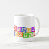 Schottische Terrier in einem blauen Collar Kaffeetasse (VorderseiteRechts)