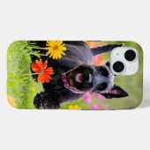 Schottische Terrier in Gras und Blume Case-Mate iPhone Hülle (Rückseite (Horizontal))