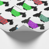 Schottische Terrier in Pullovern Geschenkpapier (Ecke)