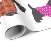 Schottische Terrier in Pullovern Geschenkpapier (Rolleneckpunkt)