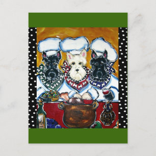 Schottische Terrier-Köche Postkarte