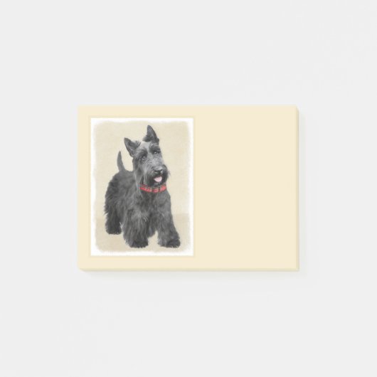 Schottische Terrier-Malerei - niedliche Post-it Klebezettel (Vorderseite)