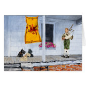 Schottische Terrier mit Bagpiper (Vorderseite (Horizontal))
