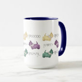 Schottische Terrier Partytiere Tasse (VorderseiteRechts)