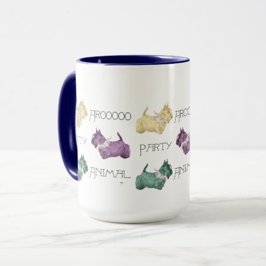 Schottische Terrier Partytiere Tasse (Vorderseite Links)