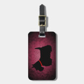 Schottische Terrier, schwarze Silhouette, Granitro Gepäckanhänger (Vorderseite vertikal)