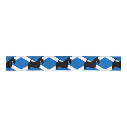 schottische Terrier-Silhouette Schottland flag.png Ripsband (Vorderseite)