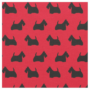 Schottische Terrier-Silhouette Stoff