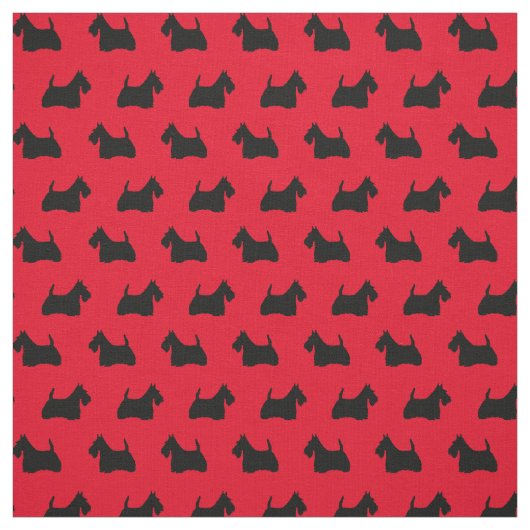 Schottische Terrier-Silhouette Stoff (Muster)