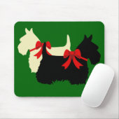 Schottische Terrier/Terrier Silhouette, Insel grün Mousepad (Mit Mouse)