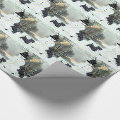 Schottische Terrier und Snowman Geschenkpapier (Ecke)